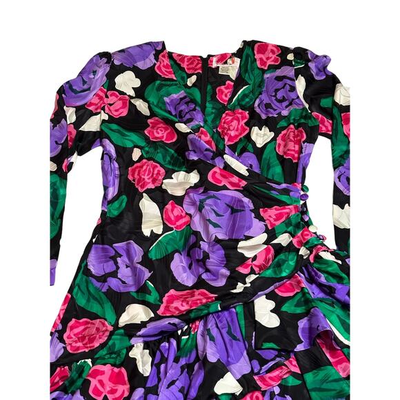 Silk Floral Midi Dress - Picture 7 of 8
